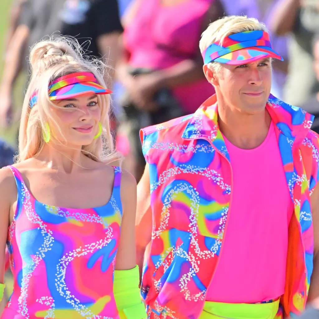 Margot Robbie and Ryan Gosling as Barbie and Ken